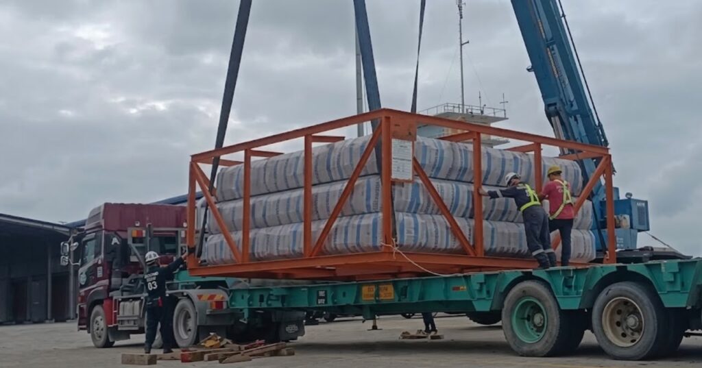 Project cargo: out-of-gauge cargo prepared for shipping